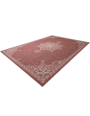 Rust Red 10' x 14' 1 Outdoor Traditional Rectangle Area Rug Weather Resistant for Patio, Deck, Terrace, Balcony, Porch Classical Design Outside Carpet for Sale at Rug Engine