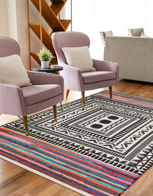 Multicolor 8' x 10' Chindi Cotton Rectangle Rug