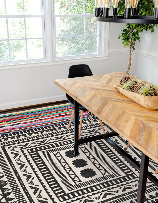 Multicolor 8' x 10' Chindi Cotton Rectangle Rug