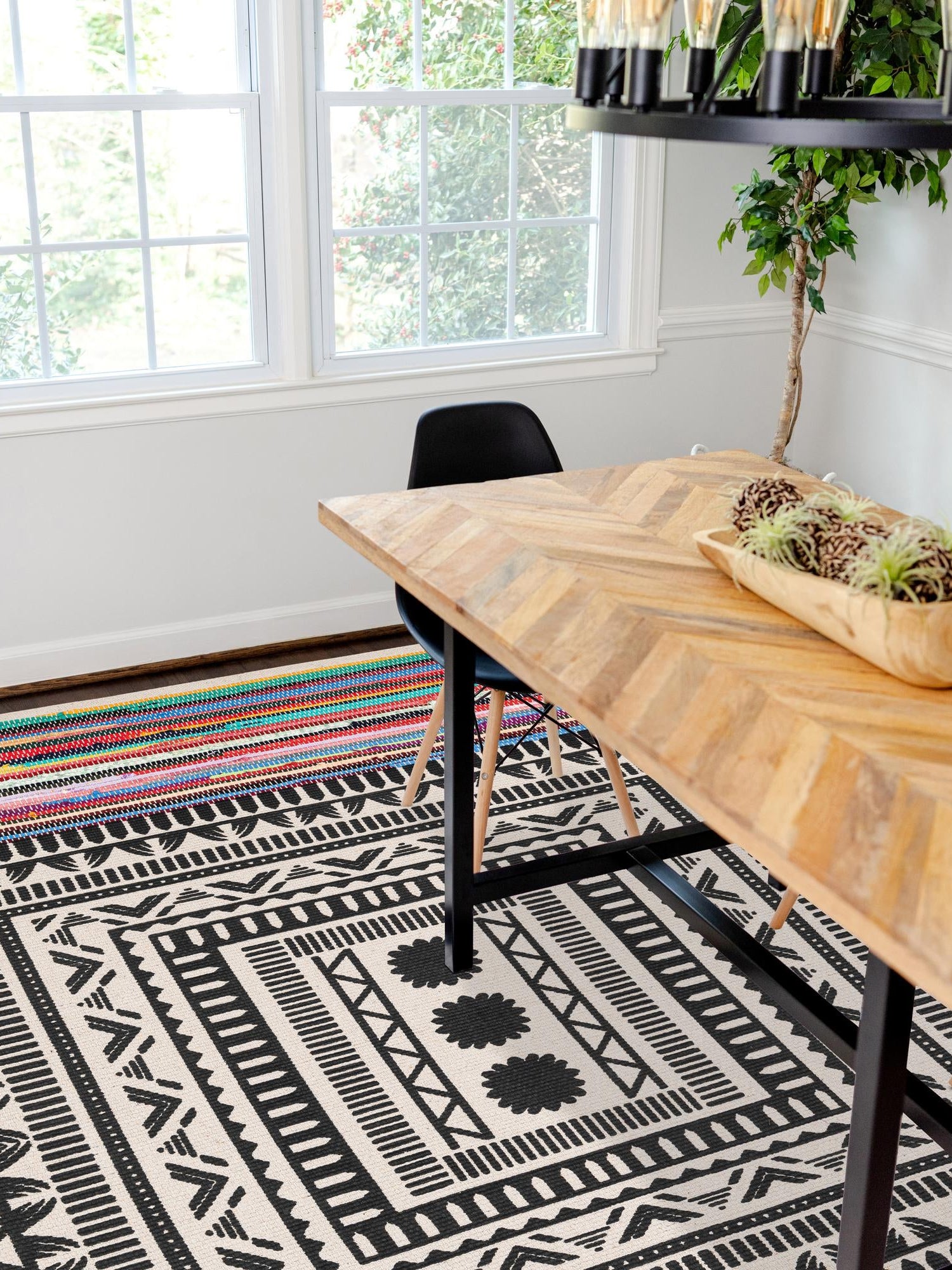 Multicolor 9' x 12' Chindi Cotton Rectangle Area Rug Interior Design Home Decor Carpet Mat for Sale at Rug Engine