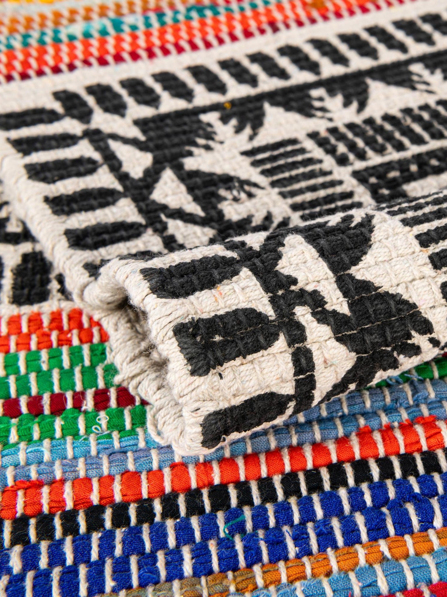 Multicolor 9' x 12' Chindi Cotton Rectangle Area Rug Interior Design Home Decor Carpet Mat for Sale at Rug Engine