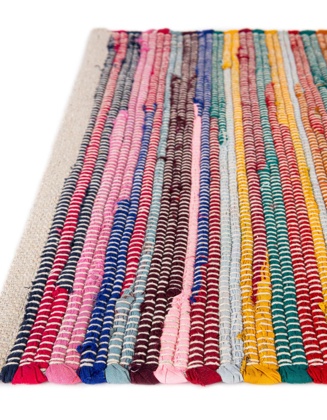 Multicolor 8' x 10' Chindi Cotton Rectangle Rug