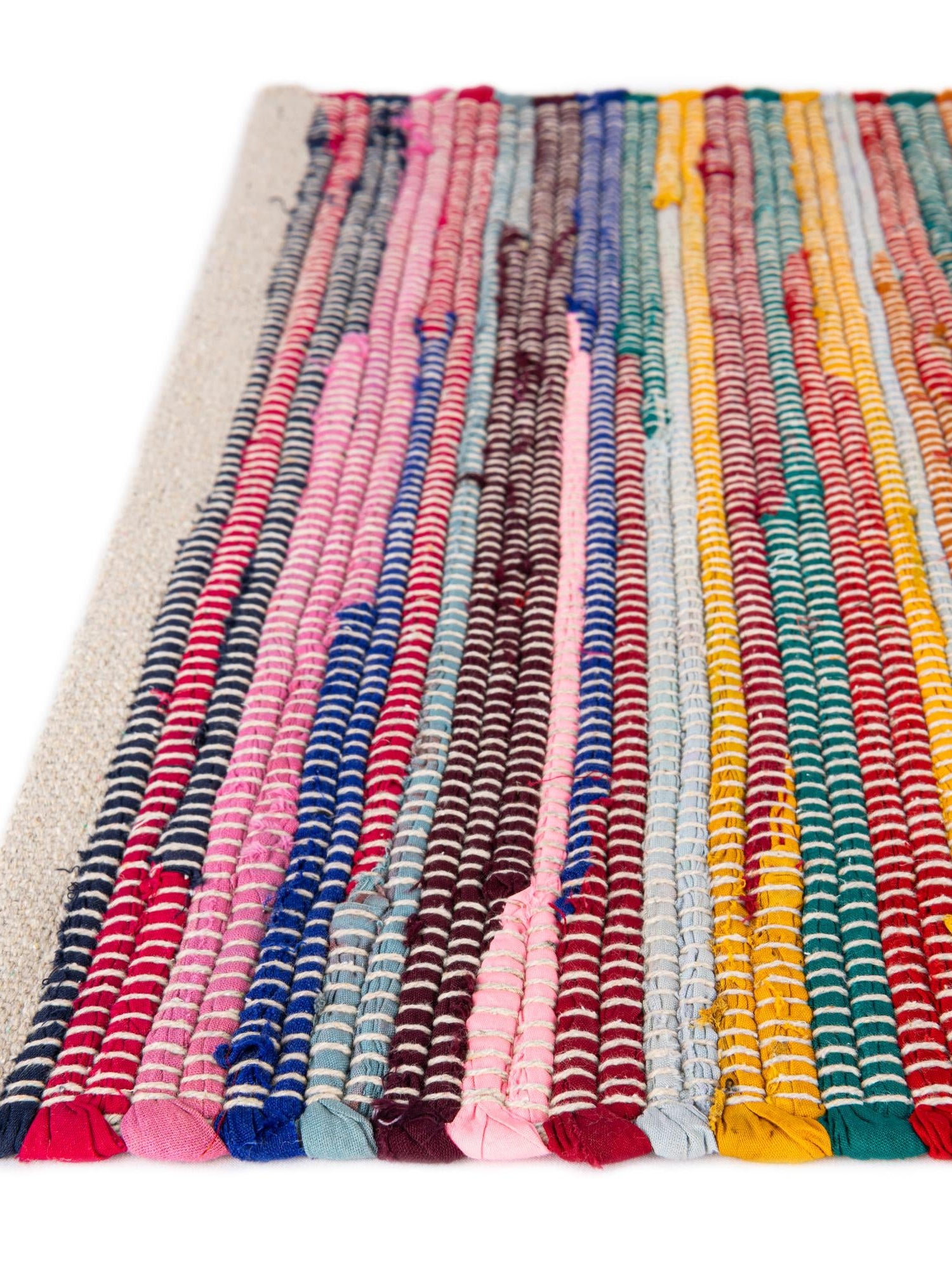 Multicolor 9' x 12' Chindi Cotton Rectangle Area Rug Interior Design Home Decor Carpet Mat for Sale at Rug Engine