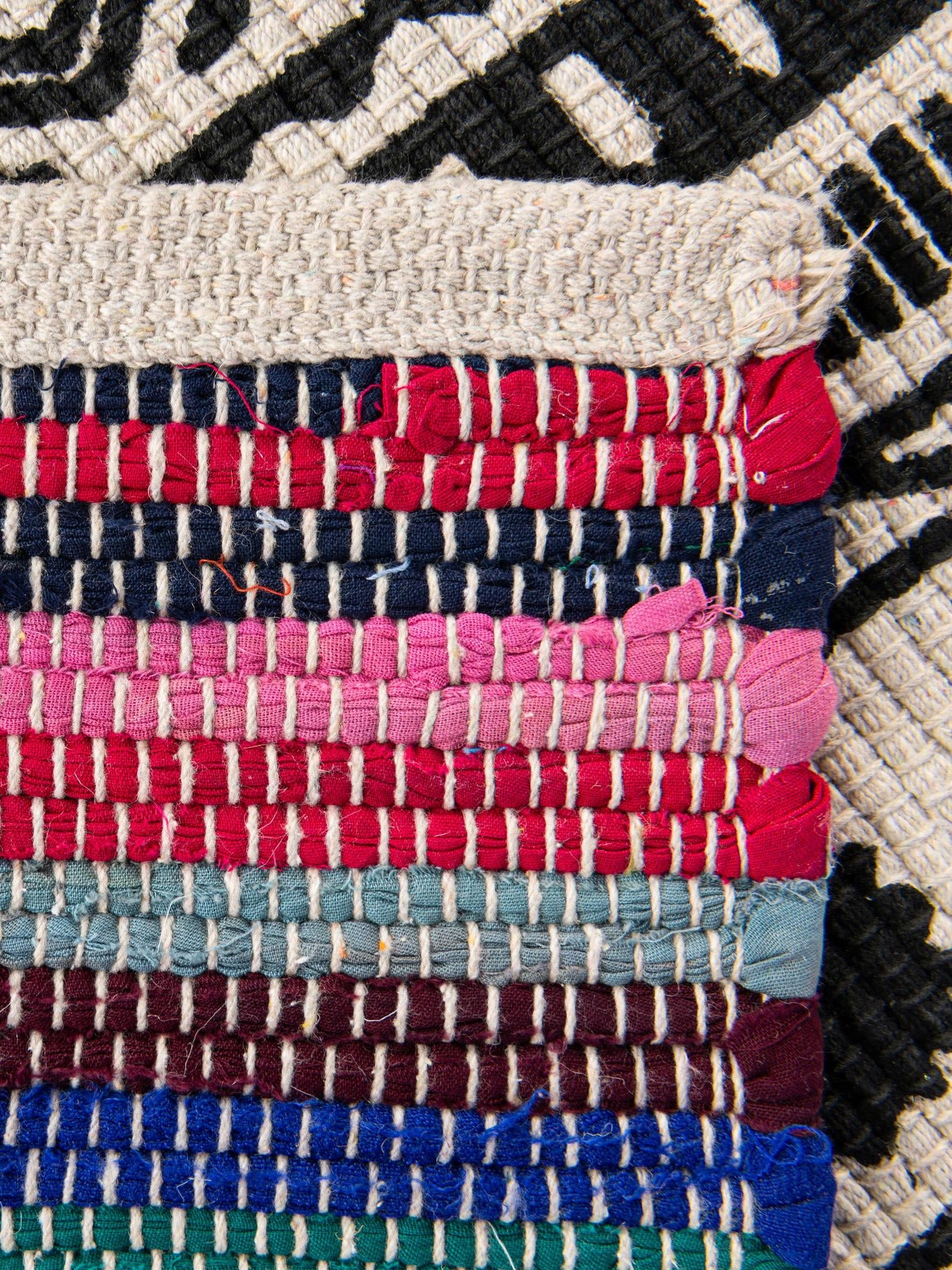 Multicolor 9' x 12' Chindi Cotton Rectangle Area Rug Interior Design Home Decor Carpet Mat for Sale at Rug Engine