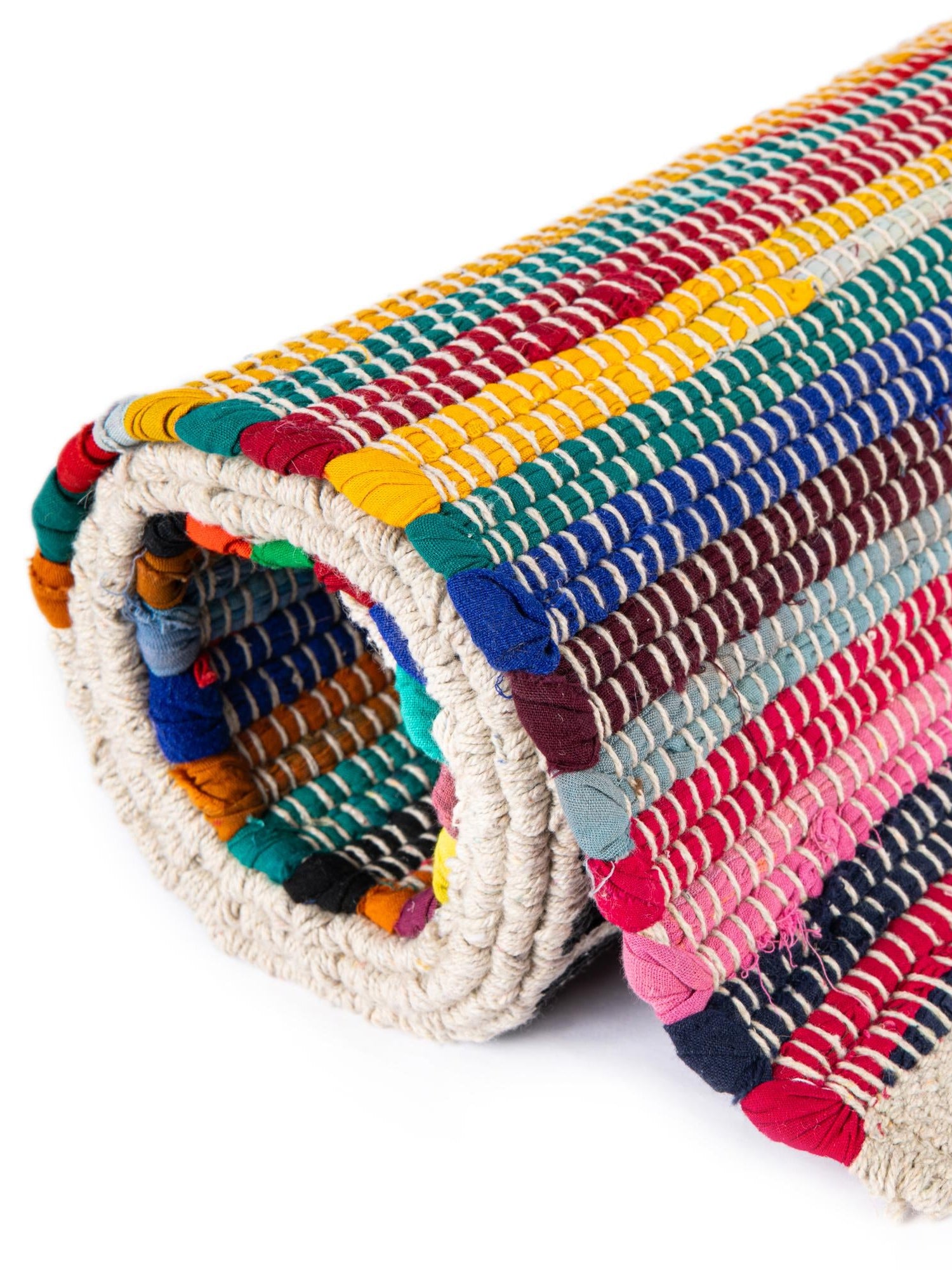 Multicolor 9' x 12' Chindi Cotton Rectangle Area Rug Interior Design Home Decor Carpet Mat for Sale at Rug Engine