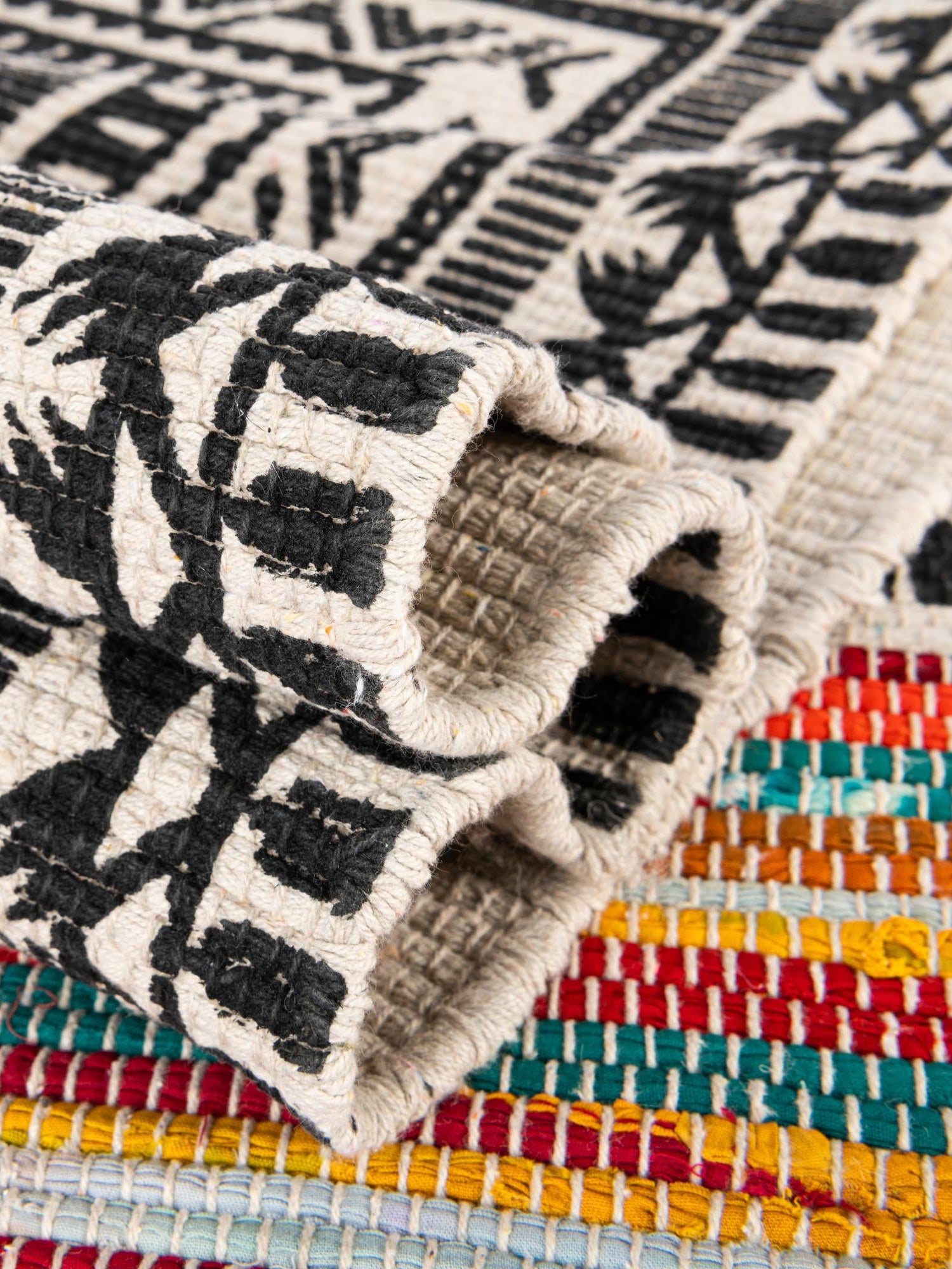 Multicolor 9' x 12' Chindi Cotton Rectangle Area Rug Interior Design Home Decor Carpet Mat for Sale at Rug Engine