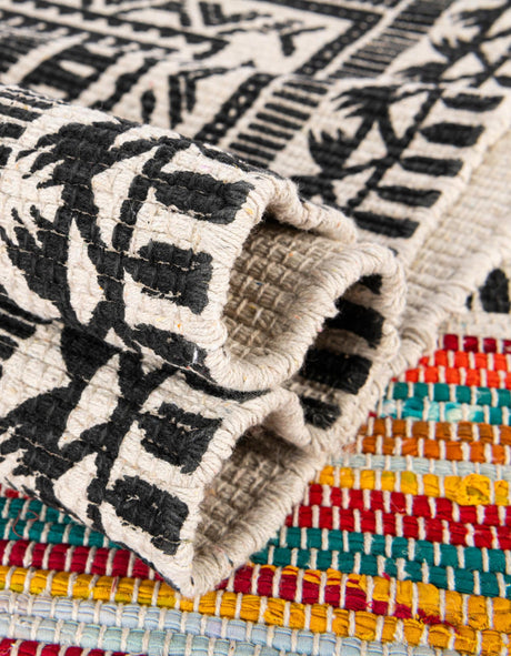 Multicolor 9' x 12' Chindi Cotton Rectangle Area Rug Interior Design Home Decor Carpet Mat for Sale at Rug Engine