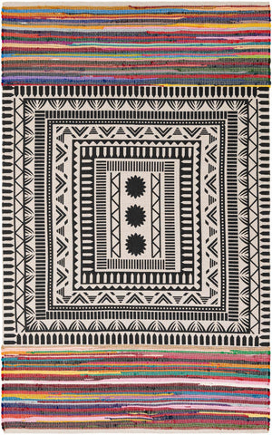 Multicolor 5' 1 x 8' Chindi Cotton Rectangle Rug