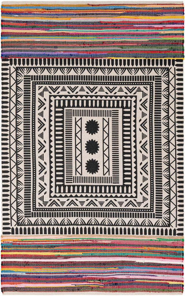 Multicolor 5' 1 x 8' Chindi Cotton Rectangle Rug