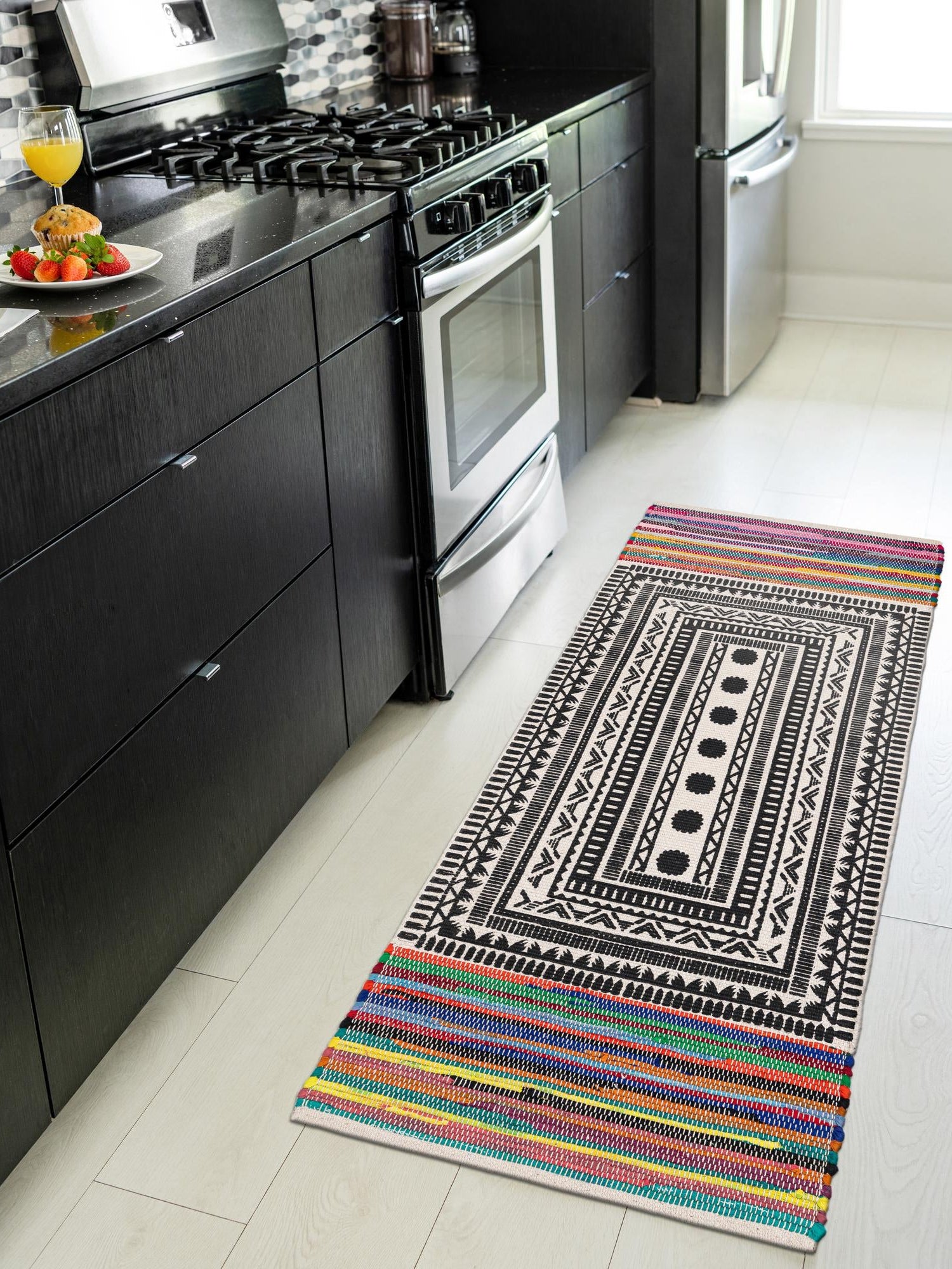 Multicolor 2' x 6' 1 Chindi Cotton Runner Area Rug Interior Design Home Decor Carpet Mat for Sale at Rug Engine