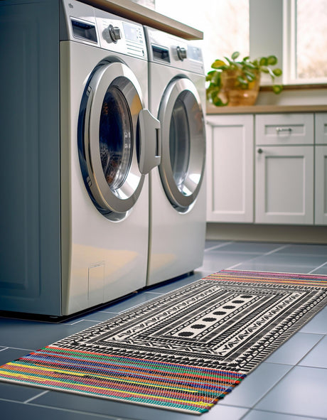 Multicolor 2' x 5' 1 Chindi Cotton Runner Area Rug Interior Design Home Decor Carpet Mat for Sale at Rug Engine