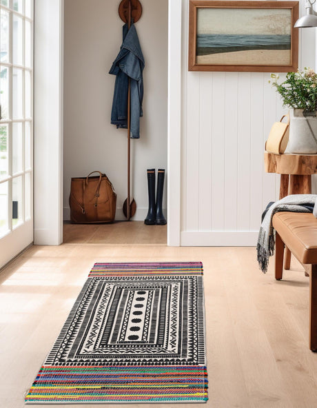 Multicolor 2' x 5' 1 Chindi Cotton Runner Area Rug Interior Design Home Decor Carpet Mat for Sale at Rug Engine