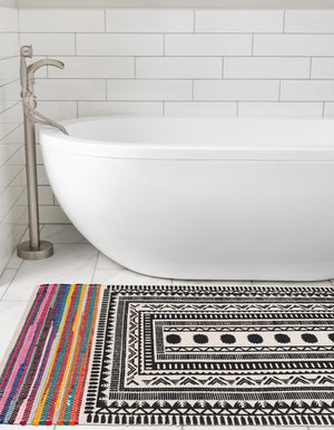 Multicolor 2' x 8' Chindi Cotton Runner Rug