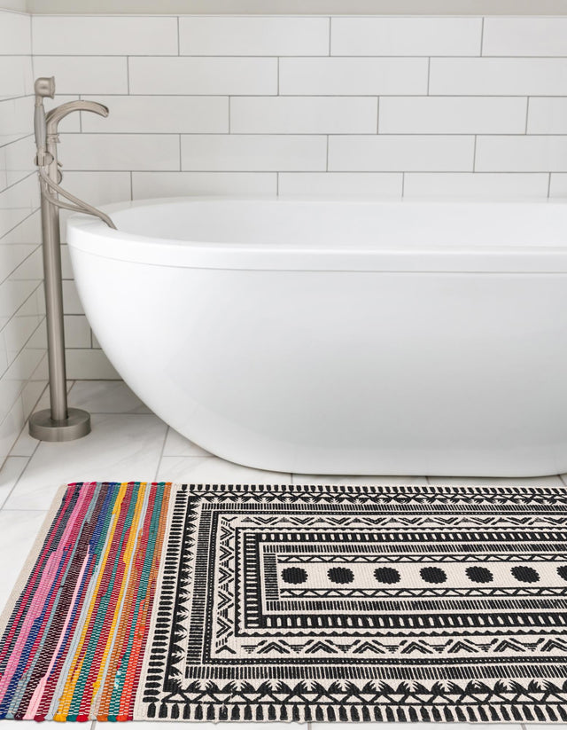 Multicolor 2' x 8' Chindi Cotton Runner Rug