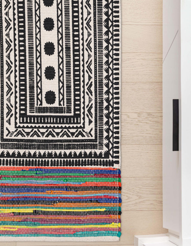Multicolor 2' x 8' Chindi Cotton Runner Rug