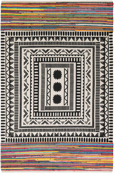 Multicolor 6' 1 x 9' Chindi Cotton Rectangle Rug