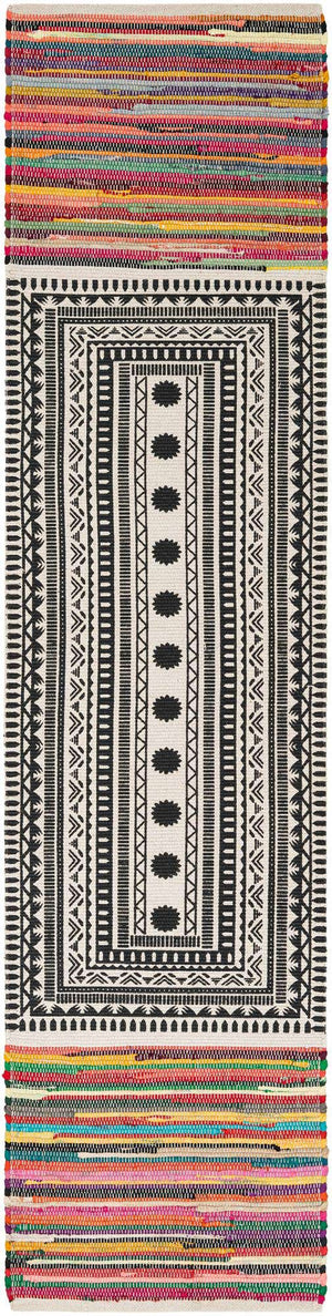 Multicolor 2' x 8' Chindi Cotton Runner Rug