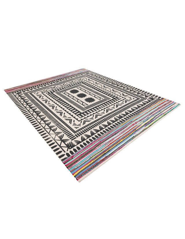 Multicolor 8' x 10' Chindi Cotton Rectangle Rug