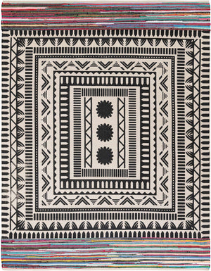 Multicolor 8' x 10' Chindi Cotton Rectangle Rug