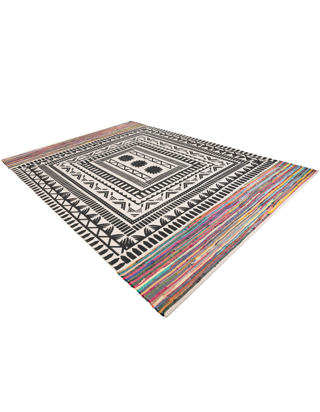 Multicolor 9' x 12' Chindi Cotton Rectangle Rug