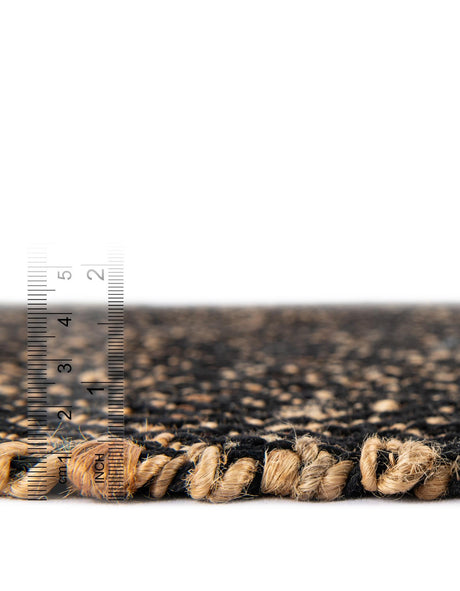 Black and Natural 2' 7 x 10' Braided Jute Runner Area Rug 100% Jute Hand Braided Natural Eco-Friendly Boho Style Carpet for Living Rooms Dining Office Space Dorms for Sale at Rug Engine