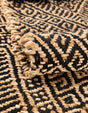 Black and Natural 3' x 10' Braided Jute Runner Rug