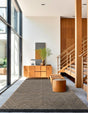 Black and Natural 4' 1 x 6' 1 Braided Jute Rectangle Rug