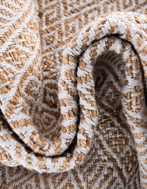 White and Natural 10' x 14' 1 Braided Jute Rectangle Rug