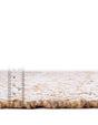 White and Natural 2' x 6' 1 Braided Jute Runner Rug