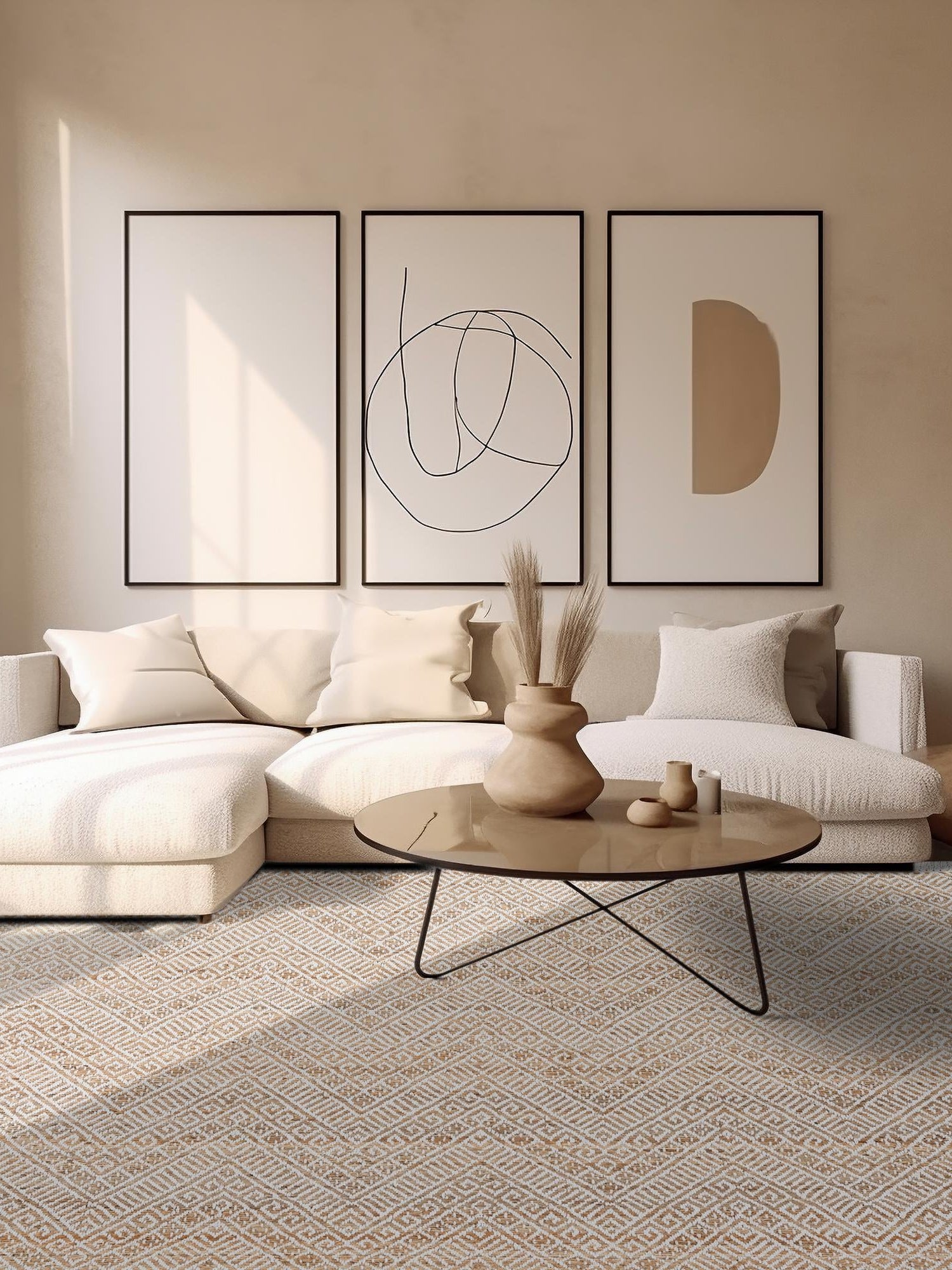 White and Natural 7' 10 x 7' 10 Braided Jute Square Area Rug 100% Jute Hand Braided Natural Eco-Friendly Boho Style Carpet for Living Rooms Dining Office Space Dorms for Sale at Rug Engine
