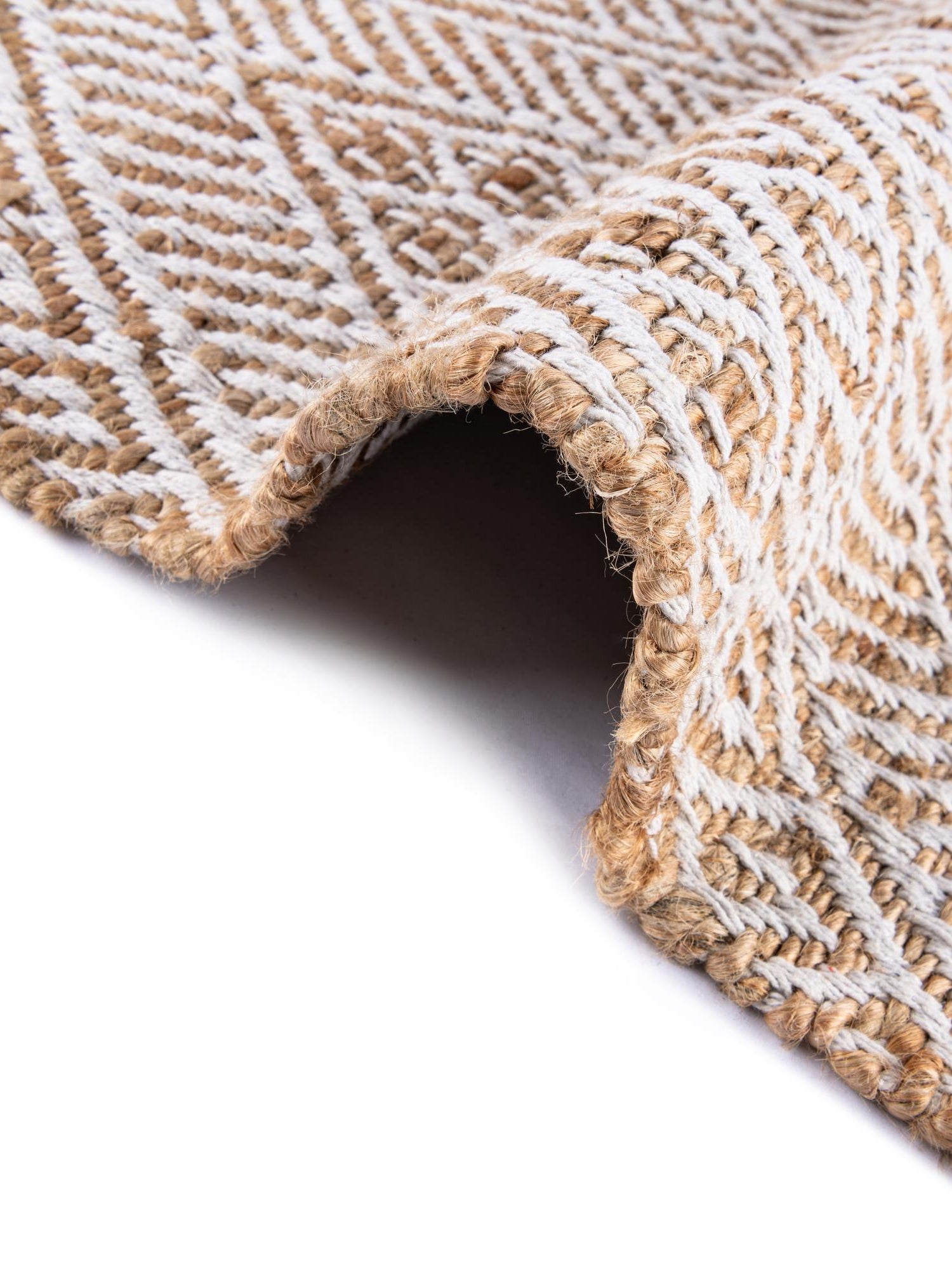 White and Natural 7' 10 x 7' 10 Braided Jute Square Area Rug 100% Jute Hand Braided Natural Eco-Friendly Boho Style Carpet for Living Rooms Dining Office Space Dorms for Sale at Rug Engine
