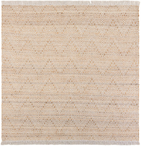 White and Natural 7' 10 x 7' 10 Braided Jute Square Area Rug 100% Jute Hand Braided Natural Eco-Friendly Boho Style Carpet for Living Rooms Dining Office Space Dorms for Sale at Rug Engine