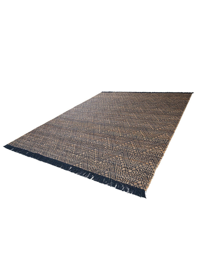 Navy Blue and White 8' x 10' Braided Jute Rectangle Rug