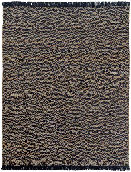 Navy Blue and White 7' 10 x 10' Braided Jute Rectangle Area Rug 100% Jute Hand Braided Natural Eco-Friendly Boho Style Carpet for Living Rooms Dining Office Space Dorms for Sale at Rug Engine
