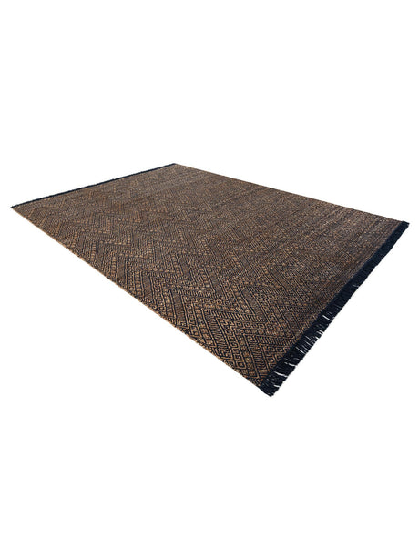 Navy Blue and White 9' x 12' Braided Jute Rectangle Area Rug 100% Jute Hand Braided Natural Eco-Friendly Boho Style Carpet for Living Rooms Dining Office Space Dorms for Sale at Rug Engine