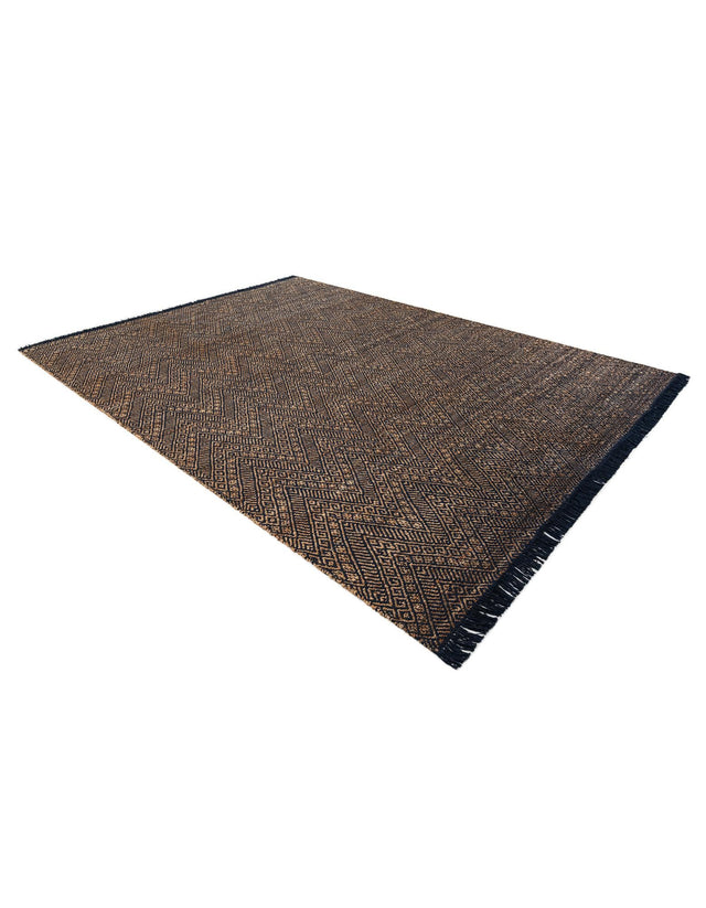 Navy Blue and White 9' x 12' Braided Jute Rectangle Rug