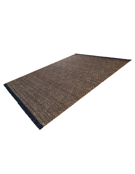 Navy Blue and White 9' x 12' Braided Jute Rectangle Area Rug 100% Jute Hand Braided Natural Eco-Friendly Boho Style Carpet for Living Rooms Dining Office Space Dorms for Sale at Rug Engine
