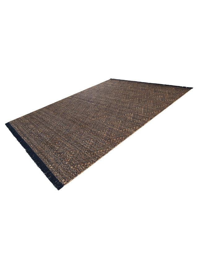 Navy Blue and White 9' x 12' Braided Jute Rectangle Rug