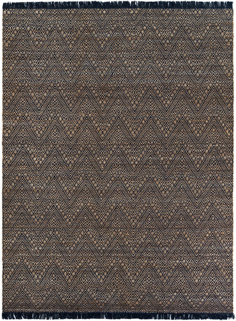 Navy Blue and White 9' x 12' Braided Jute Rectangle Area Rug 100% Jute Hand Braided Natural Eco-Friendly Boho Style Carpet for Living Rooms Dining Office Space Dorms for Sale at Rug Engine