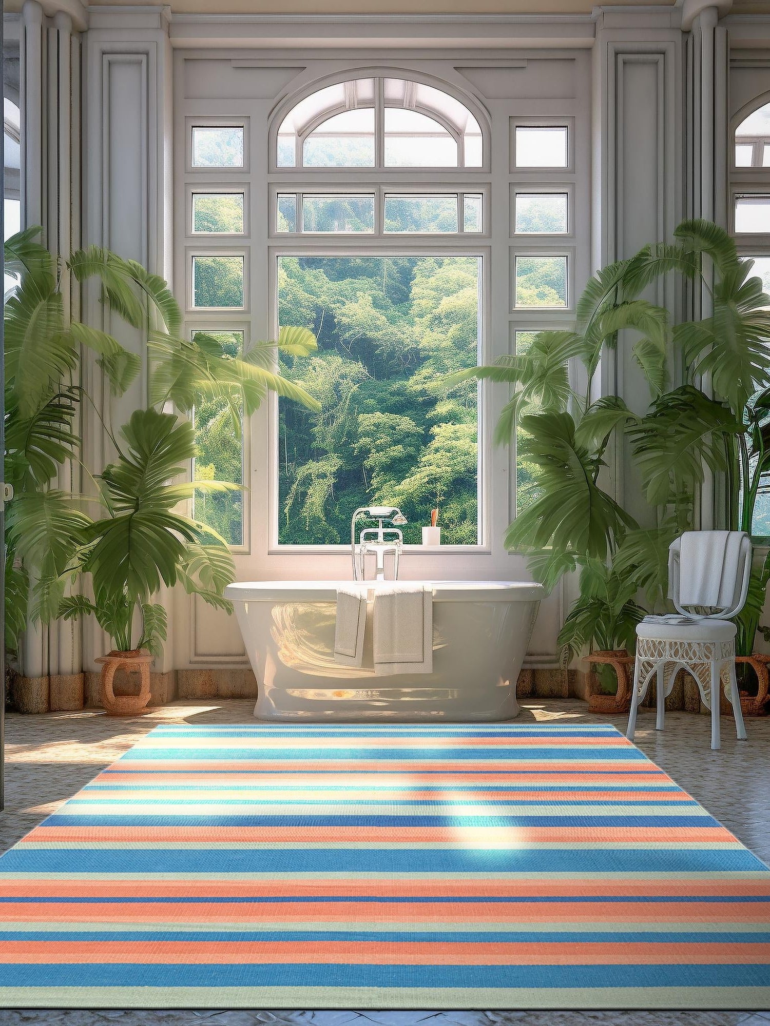 Multicolor 3' 1 x 5' 1 Flatweave Cotton Dhurrie Rectangle Area Rug 100% Chenille All Natural Carpet for Living Rooms, Dining Rooms, Entryway, Foyer for Sale at Rug Engine