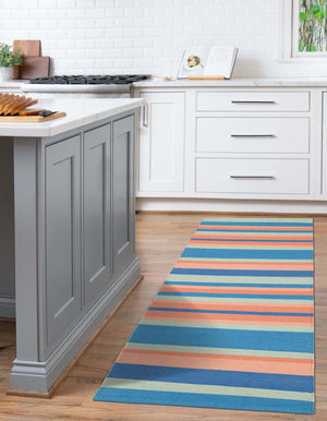 Multicolor 2' x 5' 1 Flatweave Cotton Dhurrie Runner Area Rug 100% Chenille All Natural Carpet for Living Rooms, Dining Rooms, Entryway, Foyer for Sale at Rug Engine