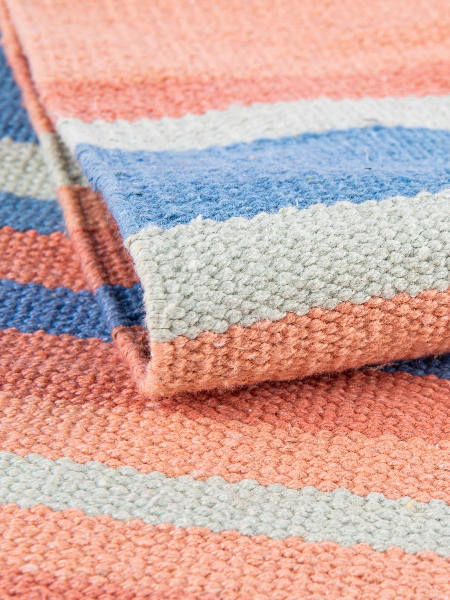 Multicolor 2' x 6' 1 Flatweave Cotton Dhurrie Runner Area Rug 100% Chenille All Natural Carpet for Living Rooms, Dining Rooms, Entryway, Foyer for Sale at Rug Engine