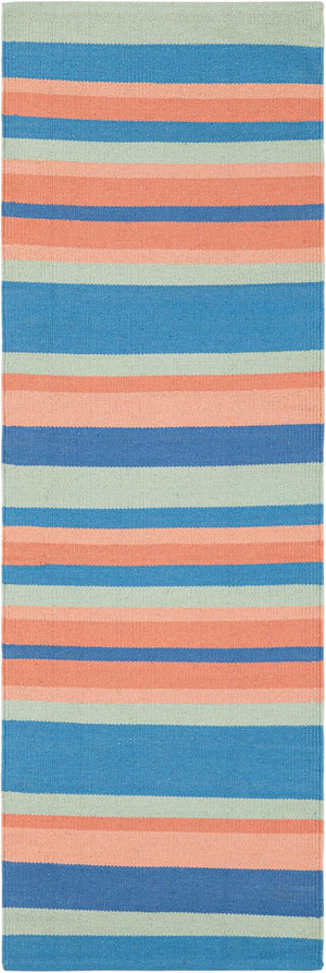 Multicolor 2' x 6' 1 Flatweave Cotton Dhurrie Runner Area Rug 100% Chenille All Natural Carpet for Living Rooms, Dining Rooms, Entryway, Foyer for Sale at Rug Engine