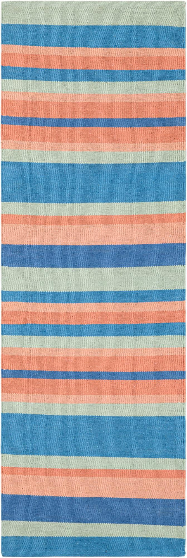 Multicolor 2' x 6' 1 Flatweave Cotton Dhurrie Runner Area Rug 100% Chenille All Natural Carpet for Living Rooms, Dining Rooms, Entryway, Foyer for Sale at Rug Engine