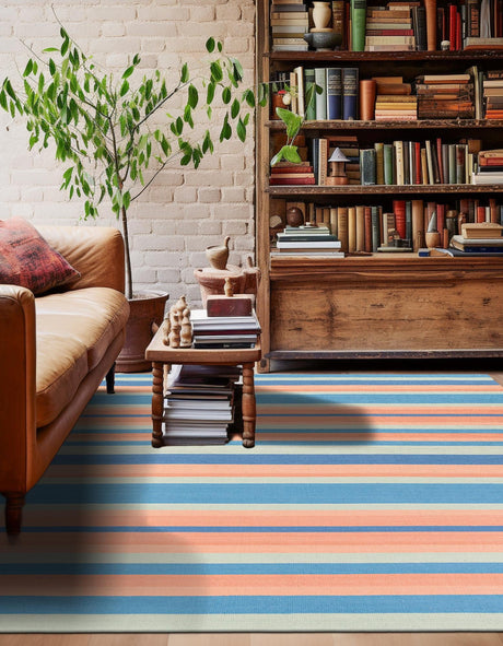 Multicolor 7' 10 x 7' 10 Flatweave Cotton Dhurrie Square Area Rug 100% Chenille All Natural Carpet for Living Rooms, Dining Rooms, Entryway, Foyer for Sale at Rug Engine