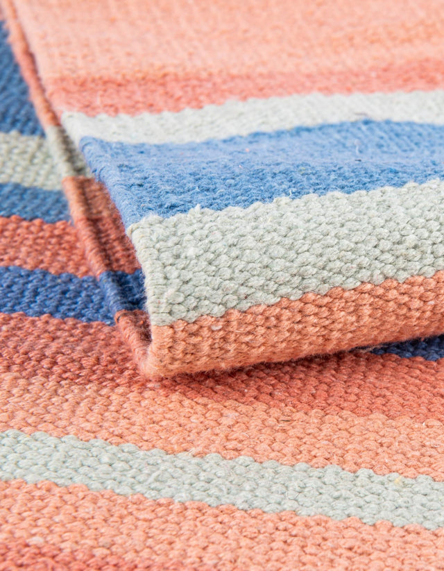 Multicolor 10' x 10' Flatweave Cotton Dhurrie Square Area Rug 100% Chenille All Natural Carpet for Living Rooms, Dining Rooms, Entryway, Foyer for Sale at Rug Engine