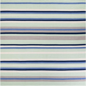 Aqua Blue and Gray 10' x 10' Flatweave Cotton Dhurrie Square Area Rug 100% Chenille All Natural Carpet for Living Rooms, Dining Rooms, Entryway, Foyer for Sale at Rug Engine