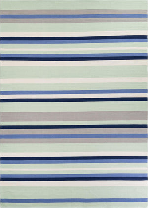 Aqua Blue and Gray 10' x 14' 1 Flatweave Cotton Dhurrie Rectangle Area Rug 100% Chenille All Natural Carpet for Living Rooms, Dining Rooms, Entryway, Foyer for Sale at Rug Engine