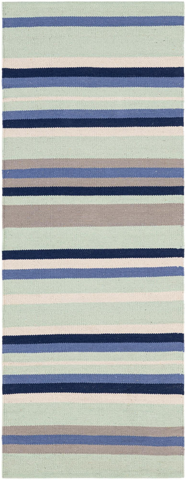 Aqua Blue and Gray 2' x 5' 1 Flatweave Cotton Dhurrie Runner Area Rug 100% Chenille All Natural Carpet for Living Rooms, Dining Rooms, Entryway, Foyer for Sale at Rug Engine