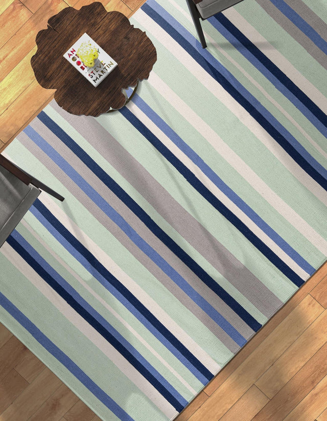 Aqua Blue and Gray 2' x 3' 1 Flatweave Cotton Dhurrie Rectangle Area Rug 100% Chenille All Natural Carpet for Living Rooms, Dining Rooms, Entryway, Foyer for Sale at Rug Engine